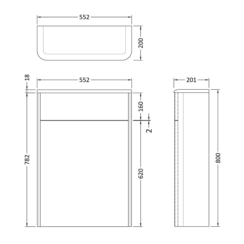 Hudson Reed Sarenna Floor Standing WC Unit (1 size, 3 colours) - Brand New Bathrooms
