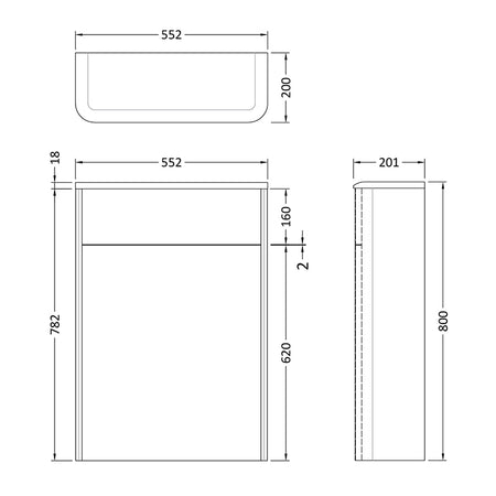 Hudson Reed Sarenna Floor Standing WC Unit (1 size, 3 colours) - Brand New Bathrooms