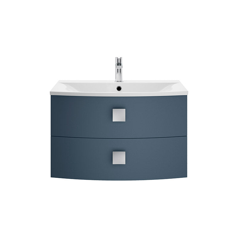 Hudson Reed Sarenna Wall Hung Double Drawer 700mm Vanity Unit with Polymarble Basin (1 size, 3 colours) - Brand New Bathrooms
