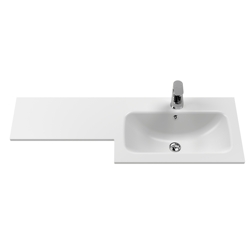 Nuie Arno Floor Standing 1100mm Left Hand Combination Vanity Unit (1 size, 2 style, Anthracite Woodgrain) - Brand New Bathrooms