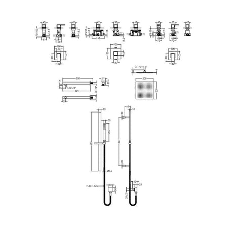 Nuie 2 Outlet Windon Bundle With Stop Tap & Diverter (1 size, Chrome) - Brand New Bathrooms