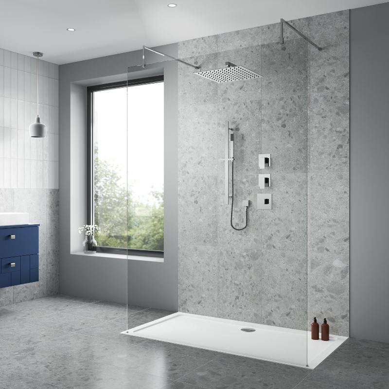 Nuie 2 Outlet Windon Bundle With Stop Tap & Diverter (1 size, Chrome) - Brand New Bathrooms