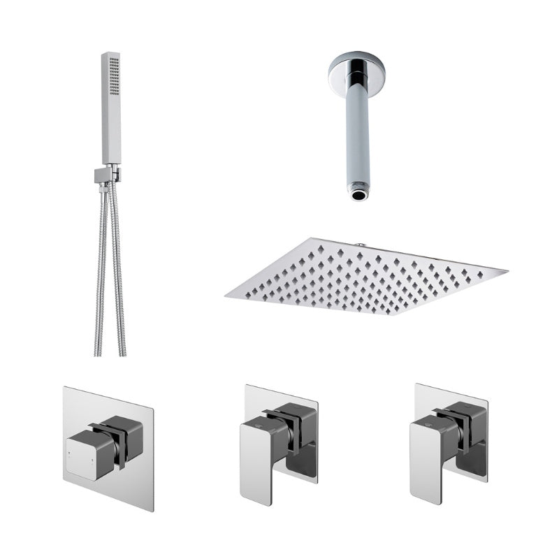 Nuie 2 Outlet Windon Bundle With Stop Taps (1 size, Chrome) - Brand New Bathrooms