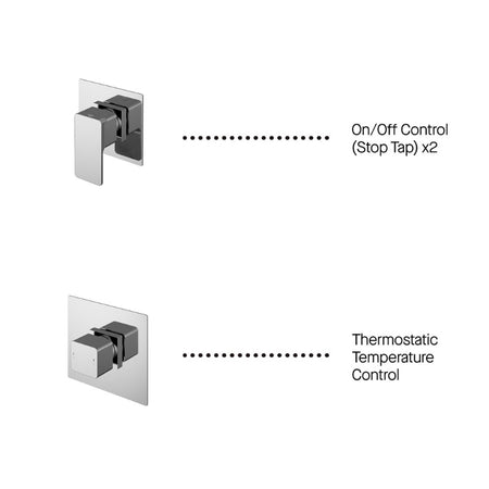 Nuie 2 Outlet Windon Bundle With Stop Taps (1 size, Chrome) - Brand New Bathrooms