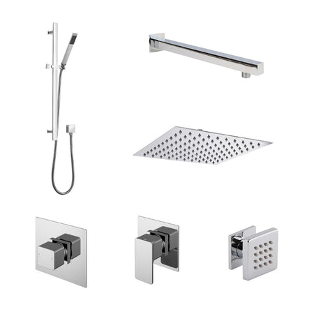 Nuie 3 Outlet Windon Bundle With Stop Taps (1 size, Chrome) - Brand New Bathrooms