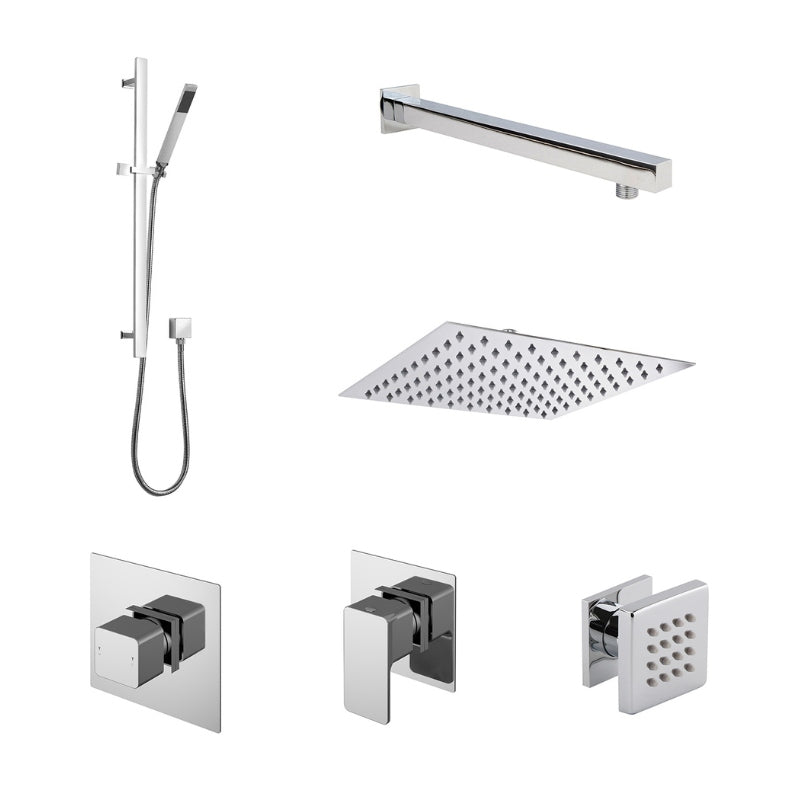 Nuie 3 Outlet Windon Bundle With Stop Taps (1 size, Chrome) - Brand New Bathrooms