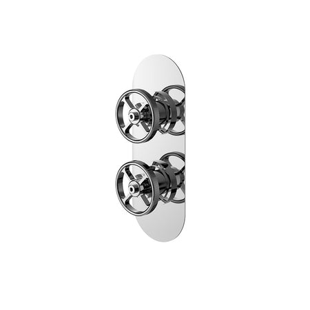 Hudson Reed Industrial Valves Twin Valve (2 styles, Chrome) - Brandnew Bathroom