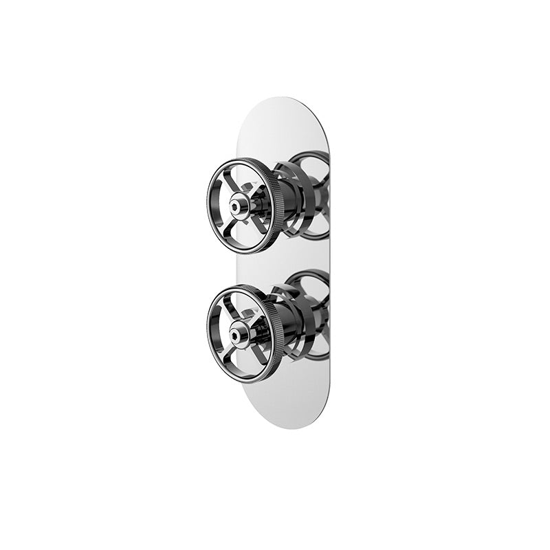 Hudson Reed Industrial Valves Twin Valve (2 styles, Chrome) - Brandnew Bathroom