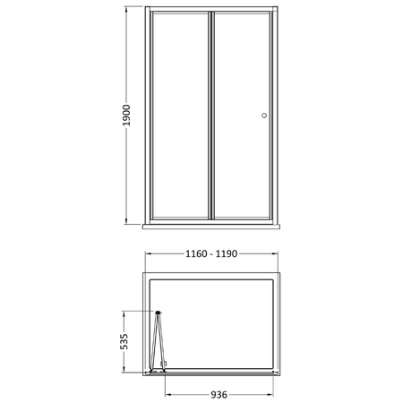 Nuie Rene Bi-Fold Shower Door (7 sizes, 3 colours) - Brand New Bathrooms
