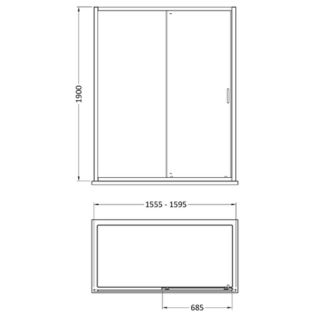 Nuie Rene Sliding Shower Door (7 sizes, 3 colours) - Brand New Bathrooms