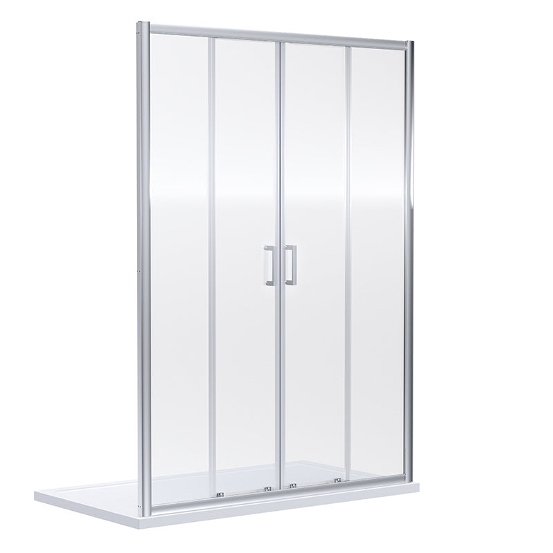 Nuie Rene Double Sliding Shower Door (2 sizes, Chrome) - Brandnew Bathroom