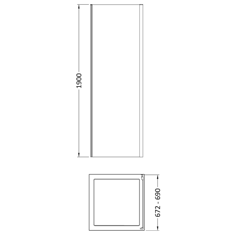 Nuie Rene Shower Side Panel (5 sizes, 3 colours) - Brand New Bathrooms