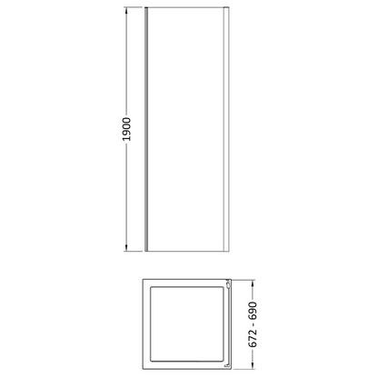 Nuie Rene Shower Side Panel (5 sizes, 3 colours) - Brand New Bathrooms