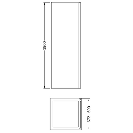 Nuie Rene Shower Side Panel (5 sizes, 3 colours) - Brand New Bathrooms