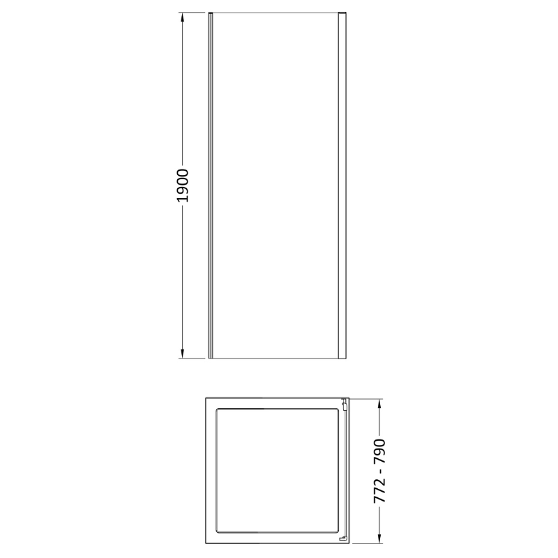 Nuie Rene Shower Side Panel (5 sizes, 3 colours) - Brand New Bathrooms