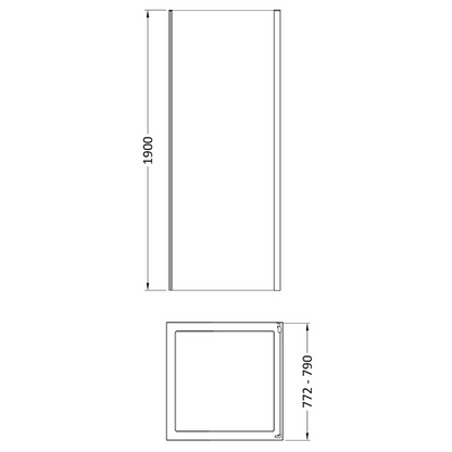 Nuie Rene Shower Side Panel (5 sizes, 3 colours) - Brand New Bathrooms