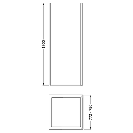 Nuie Rene Shower Side Panel (5 sizes, 3 colours) - Brand New Bathrooms