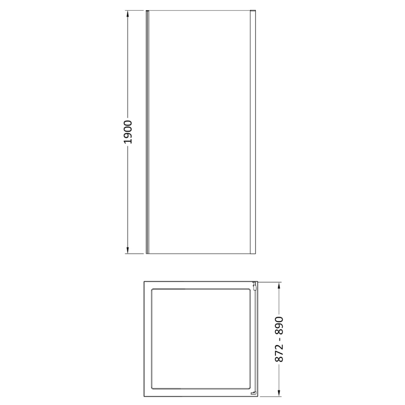 Nuie Rene Shower Side Panel (5 sizes, 3 colours) - Brand New Bathrooms