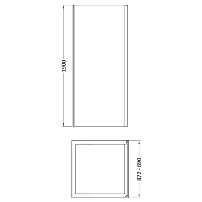 Nuie Rene Shower Side Panel (5 sizes, 3 colours) - Brand New Bathrooms