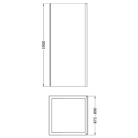 Nuie Rene Shower Side Panel (5 sizes, 3 colours) - Brand New Bathrooms