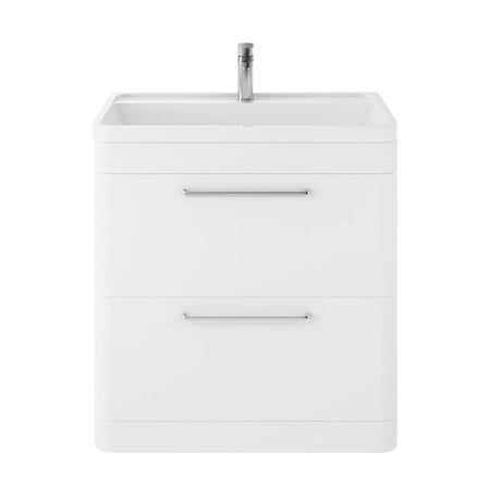 Hudson Reed Solar Floor Standing Double Drawer 800mm Vanity Unit with Polymarble Basin (1 size, 4 colours) - Brand New Bathrooms