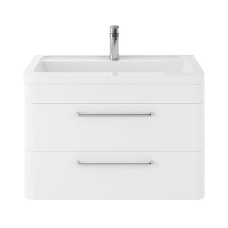 Hudson Reed Solar Wall Hung Double Drawer 800mm Vanity Unit with Ceramic Basin (1 size, 4 colours) - Brand New Bathrooms