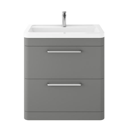 Hudson Reed Solar Floor Standing Double Drawer 800mm Vanity Unit with Ceramic Basin (1 size, 4 colours) - Brand New Bathrooms