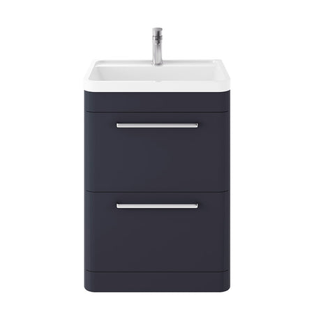 Hudson Reed Solar Floor Standing Double Drawer 600mm Vanity Unit with Polymarble Basin (1 size, 4 colours) - Brand New Bathrooms