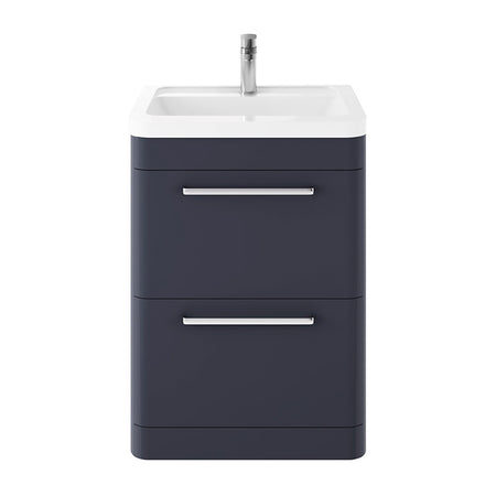 Hudson Reed Solar Floor Standing Double Drawer 600mm Vanity Unit with Ceramic Basin (1 size, 3 colours) - Brand New Bathrooms