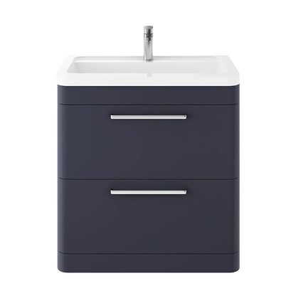 Hudson Reed Solar Floor Standing Double Drawer 800mm Vanity Unit with Ceramic Basin (1 size, 4 colours) - Brand New Bathrooms