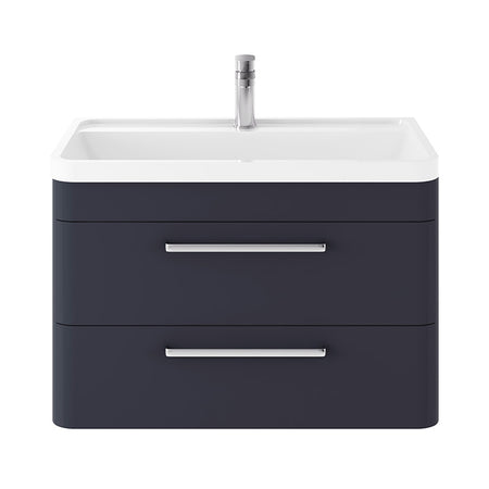 Hudson Reed Solar Wall Hung Double Drawer 800mm Vanity Unit with Polymarble Basin (1 size, 4 colours) - Brand New Bathrooms