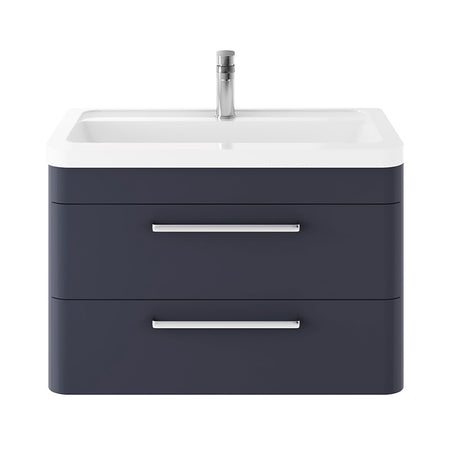 Hudson Reed Solar Wall Hung Double Drawer 800mm Vanity Unit with Ceramic Basin (1 size, 4 colours) - Brand New Bathrooms