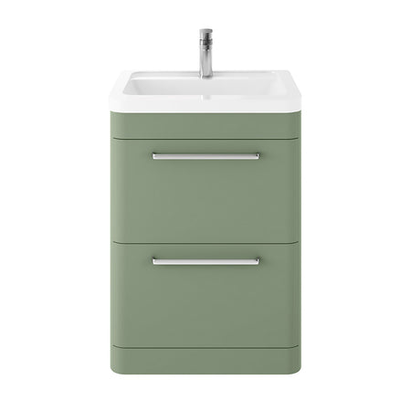Hudson Reed Solar Floor Standing Double Drawer 600mm Vanity Unit with Ceramic Basin (1 size, 3 colours) - Brand New Bathrooms
