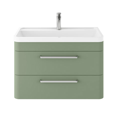 Hudson Reed Solar Wall Hung Double Drawer 800mm Vanity Unit with Polymarble Basin (1 size, 4 colours) - Brand New Bathrooms
