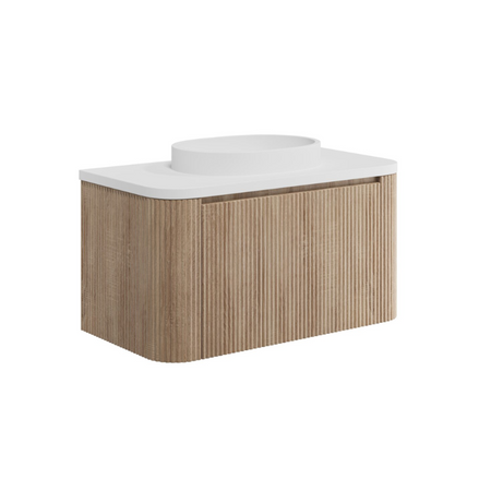 Scudo Linea Curve Fluted 900mm Wall Mounted Basin Unit (1 size, 3 colours) - Brand New Bathrooms