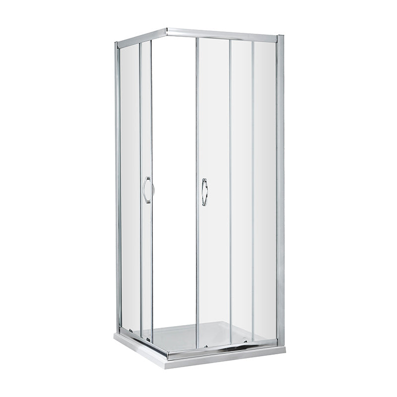 Nuie Ella Corner Entry Shower Enclosure (2 sizes, Chrome) - Brandnew Bathroom
