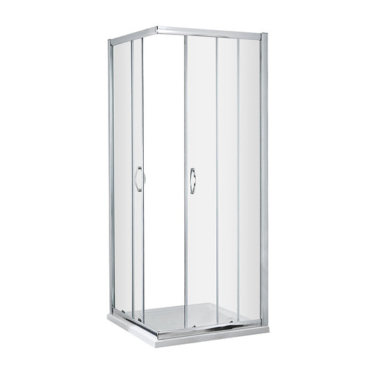 Nuie Ella Corner Entry Shower Enclosure (2 sizes, Chrome) - Brandnew Bathroom