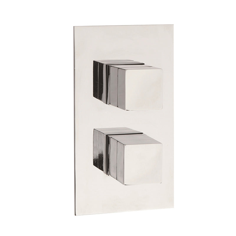 Hudson Reed Lennox Twin Thermostatic Shower Valve (2 styles, Chrome) - Brandnew Bathroom