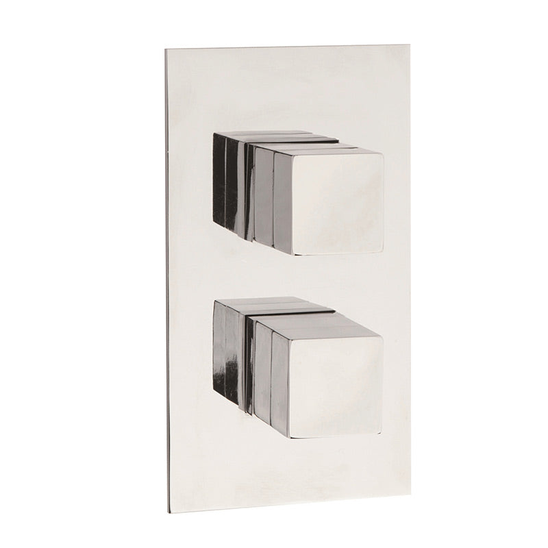 Hudson Reed Lennox Twin Thermostatic Shower Valve (2 styles, Chrome) - Brandnew Bathroom