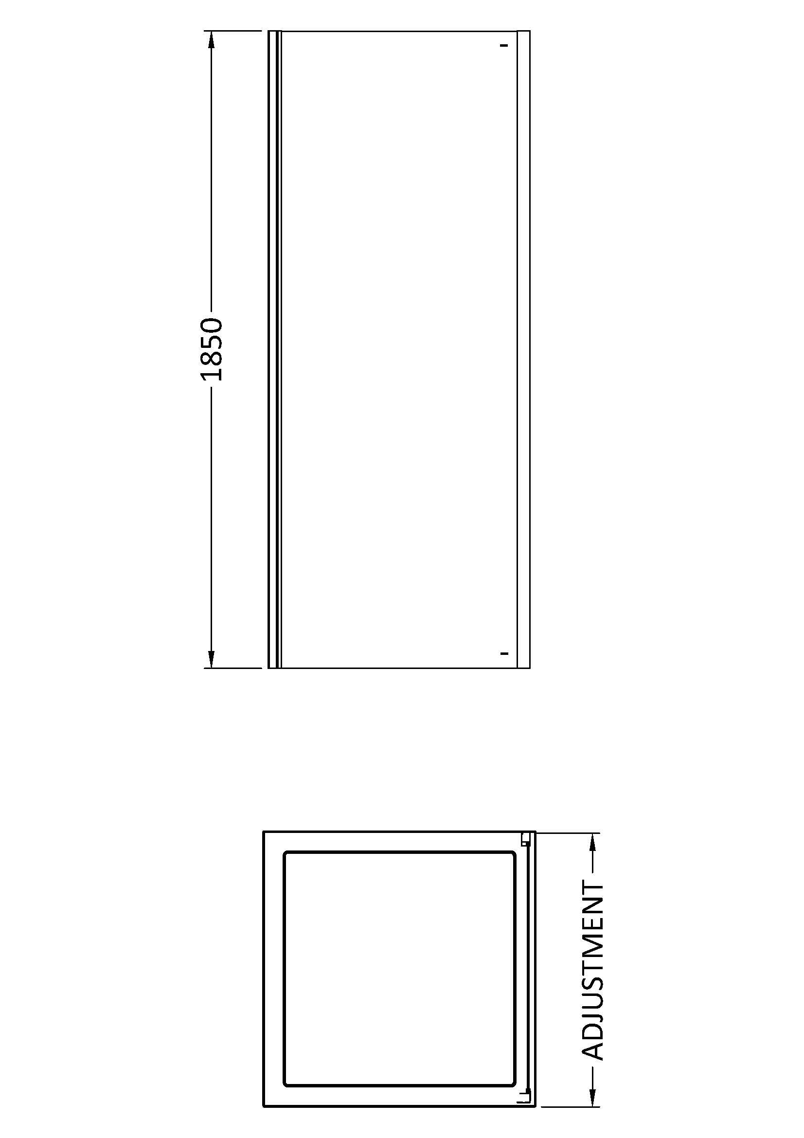 Nuie Ella Side Panel (4 sizes, Chrome) - Brand New Bathrooms