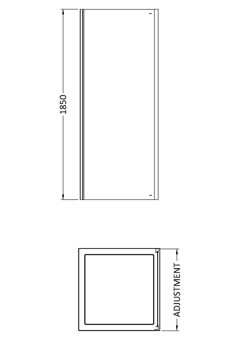 Nuie Ella Side Panel (4 sizes, Chrome) - Brand New Bathrooms