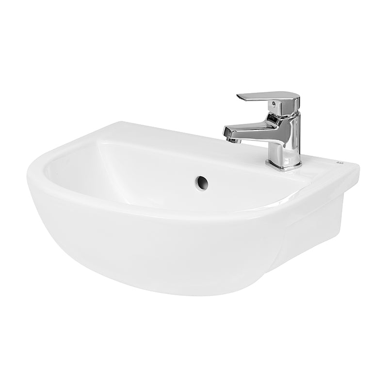 Hudson Reed Furniture Ceramics Semi Recessed Basin (4 styles, White) - Brandnew Bathroom