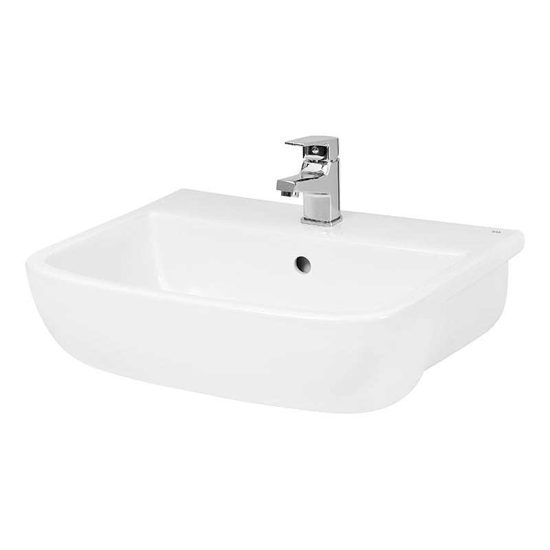 Hudson Reed Furniture Ceramics Semi Recessed Basin (4 styles, White) - Brandnew Bathroom