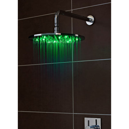 Nuie Shower Heads & Arms Shower Heads LED Fixed Head (2 sizes, 2 styles, Chrome) - Brand New Bathrooms
