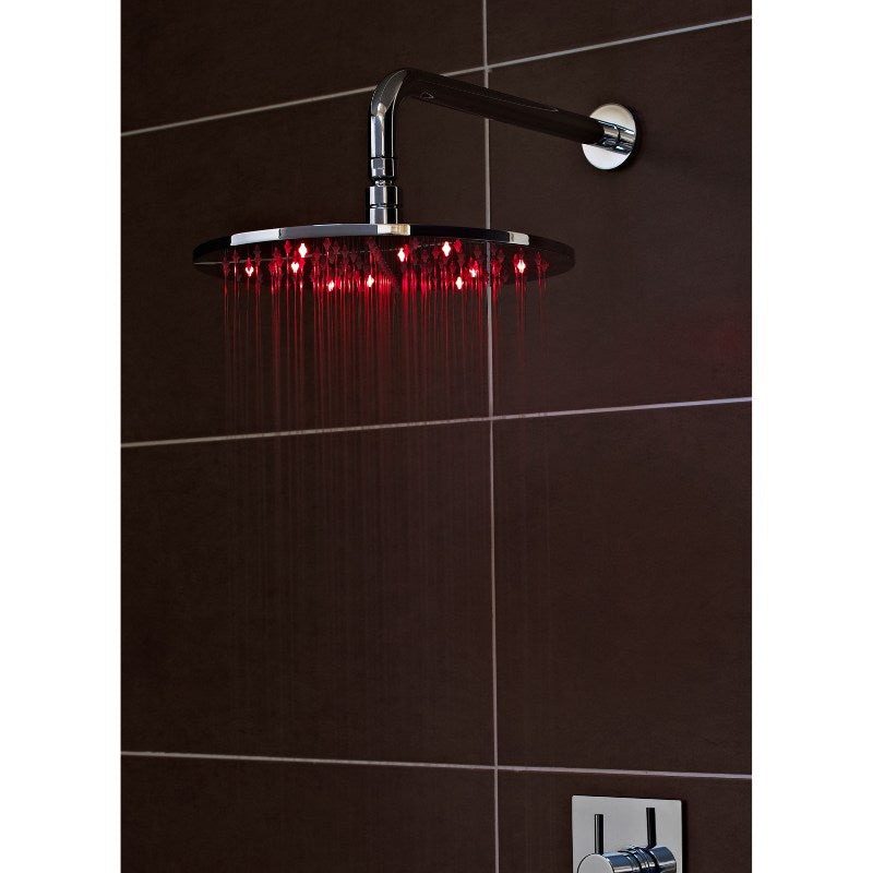 Nuie Shower Heads & Arms Shower Heads LED Fixed Head (1 size, 2 styles, Chrome) - Brand New Bathrooms