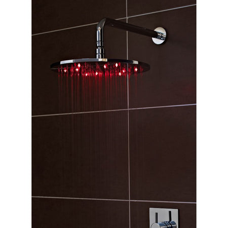 Nuie Shower Heads & Arms Shower Heads LED Fixed Head (1 size, 2 styles, Chrome) - Brand New Bathrooms