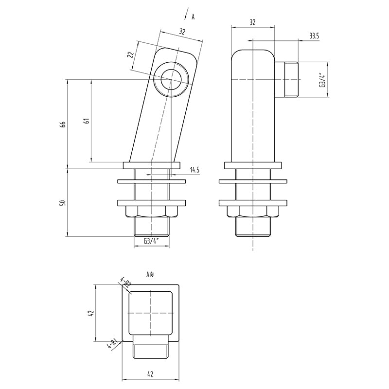 Nuie Wastes & Extras Inlet Leg (Chrome, 3 sizes) - Brandnew Bathroom