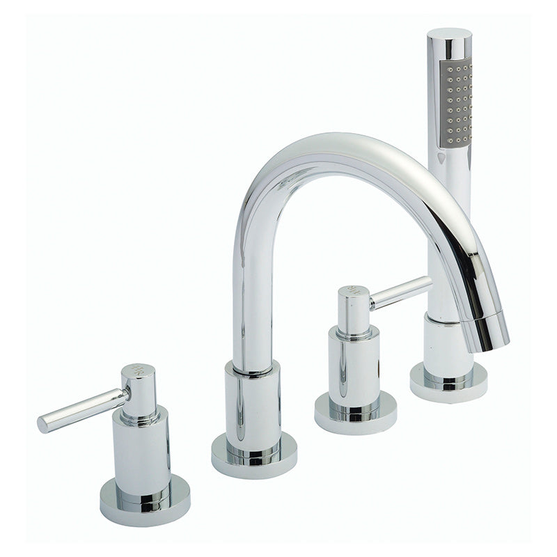 Hudson Reed Tec Lever 4 Tap Hole Bath Mixer (1 size, Chrome) - Brand New Bathrooms