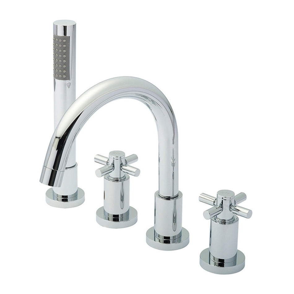 Hudson Reed Tec Crosshead 4 Tap Hole Bath Mixer (1 size, Chrome)