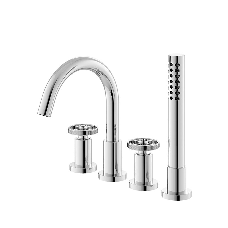 Hudson Reed Revolution 4 Tap Bath Shower Mixer (1 size, Chrome) - Brand New Bathrooms